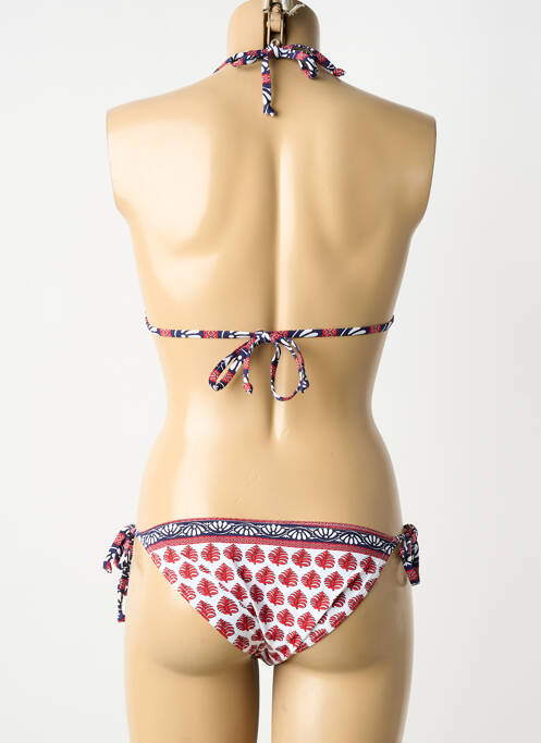 Costum de baie din două piese elasticitate sutien cu susținere înaltă și burete detașabil roșu LAGON BLEU femme