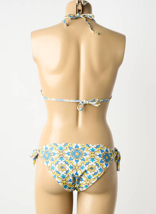 Costum de baie din două piese elasticitate sutien cu susținere înaltă și burete detașabil galben VIOLETTA femme