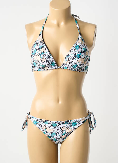 Costum de baie din două piese elasticitate sutien cu susținere înaltă și burete detașabil verde FEI femme