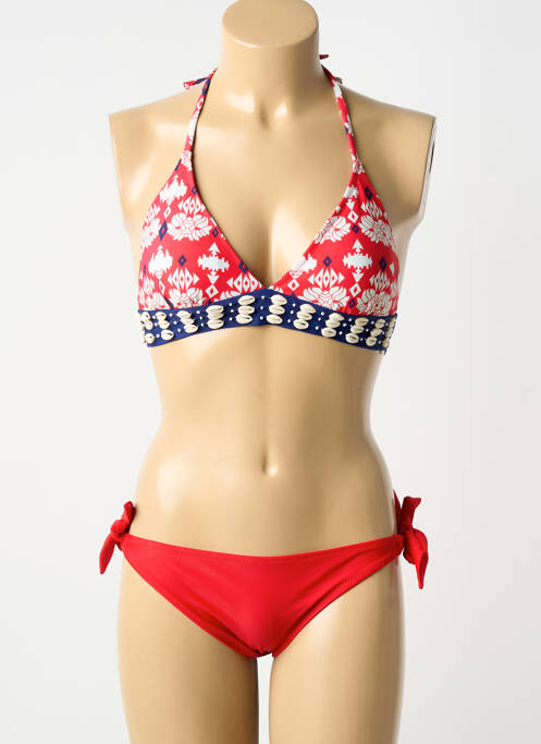 Costum de baie din două piese elasticitate sutien cu susținere înaltă și burete detașabil roșu VERY ZEN femme