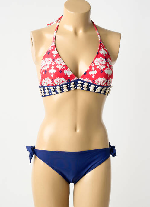 Costum de baie din două piese elasticitate sutien cu susținere înaltă și burete detașabil albastru VERY ZEN femme