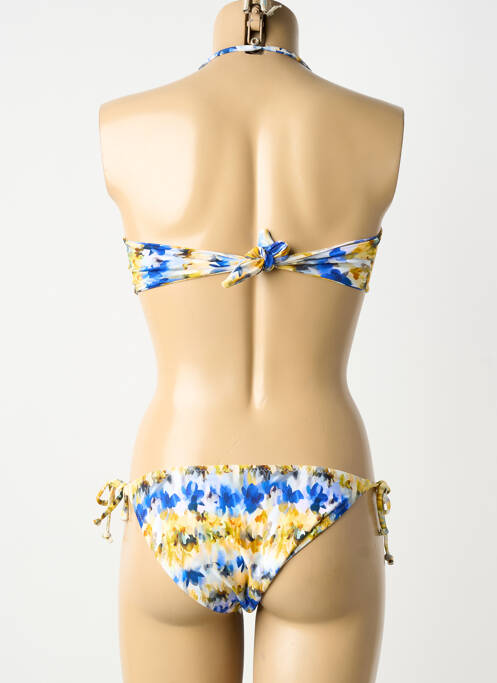 Costum de baie din două piese elasticitate sutien cu susținere înaltă și burete detașabil galben POWER FLOWER femme