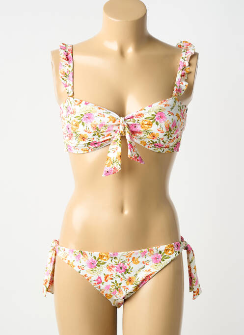 Costum de baie din două piese elasticitate sutien cu susținere înaltă și burete detașabil bej SWEET SECRET femme