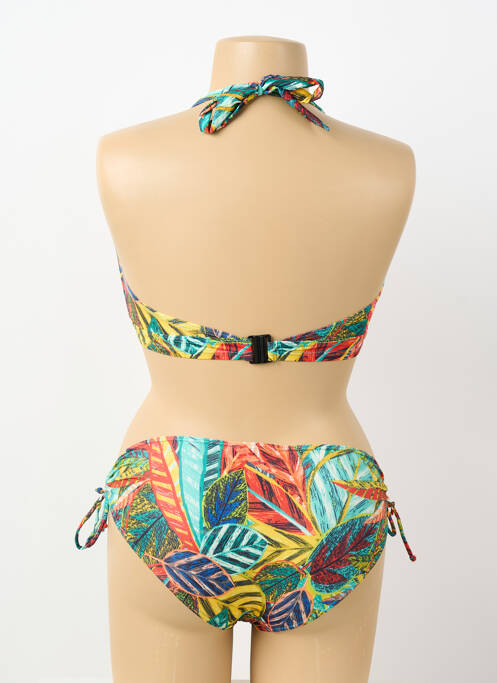 Costum de baie din două piese elasticitate sutien cu susținere înaltă și burete detașabil verde LAGON BLEU femme