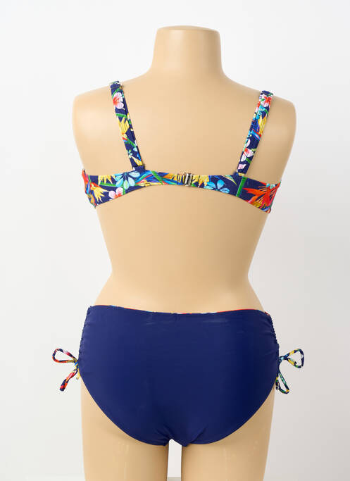 Costum de baie din două piese elasticitate sutien cu susținere înaltă și burete detașabil albastru KATIA femme