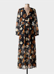Rochie lungă mâneci lungi mâneci lungi negru BY ONE femme