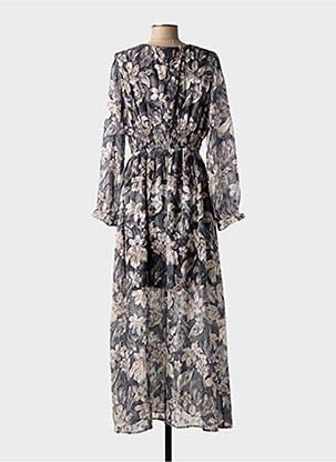 Rochie lungă mâneci lungi mâneci lungi gri BY ONE femeie