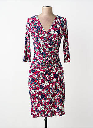 Rochie midi imprimeu floral mâneci lungi violet REVD'ELLE femeie