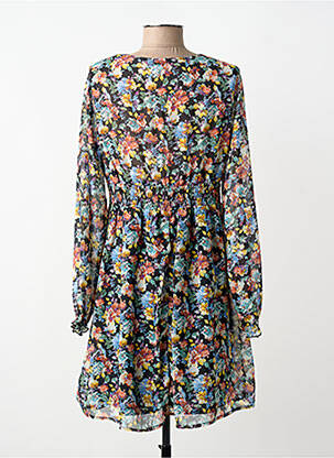 Rochie midi imprimeu floral mâneci lungi negru IKOONE&BIANKA femeie