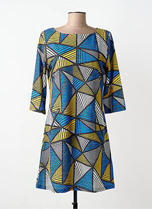 Rochie midi mâneci lungi mâneci lungi albastru VEGAS femeie
