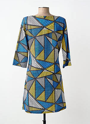 Rochie midi mâneci lungi mâneci lungi albastru VEGAS femeie