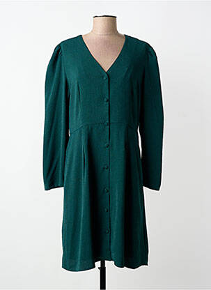 Rochie midi croială fluidă mâneci lungi verde EMI-JO femeie