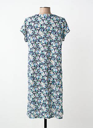 Rochie midi imprimeu floral mâneci scurte albastru RENATTO BENE femeie