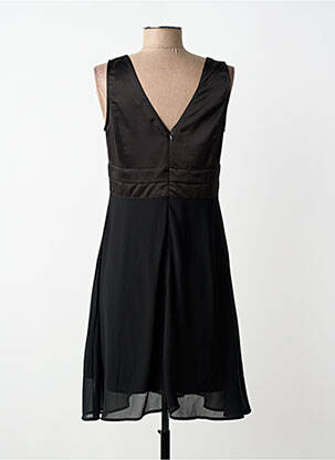 Rochie midi croială fluidă fără mâneci negru A BELLE femeie