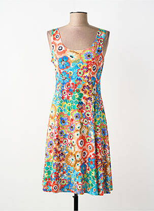 Rochie midi imprimeu floral fără mâneci albastru GENUINE femeie