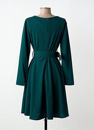 Rochie midi croială fluidă mâneci lungi verde MADISON femeie