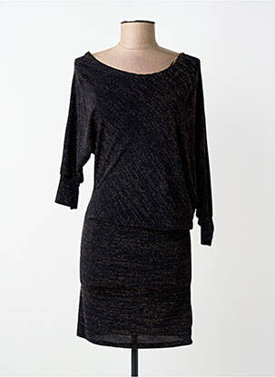 Rochie midi mâneci lungi mâneci lungi negru REVD'ELLE femeie