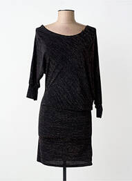 Rochie midi mâneci lungi mâneci lungi negru REVD'ELLE femme