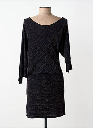 Rochie midi mâneci lungi mâneci lungi negru REVD'ELLE femeie