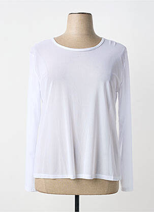 Top elasticitate mâneci lungi alb LADY DISCTRICT femeie