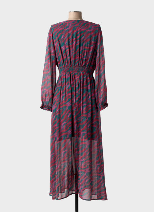 Rochie lungă mâneci lungi mâneci lungi verde MAJOLICA femme
