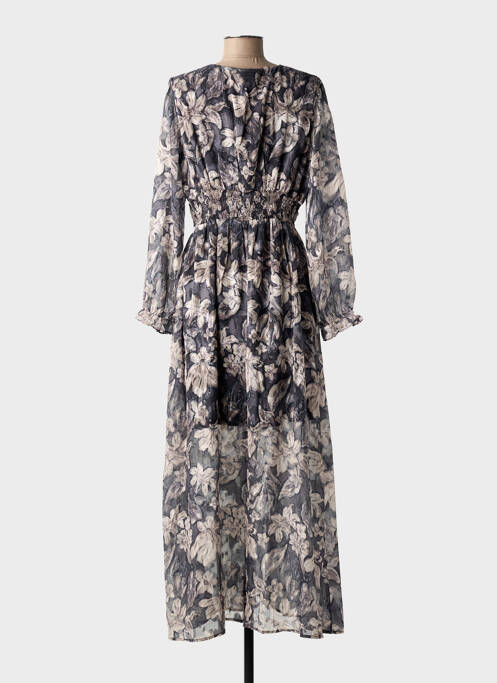 Rochie lungă mâneci lungi mâneci lungi gri BY ONE femme