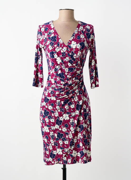 Rochie midi imprimeu floral mâneci lungi violet REVD'ELLE femme