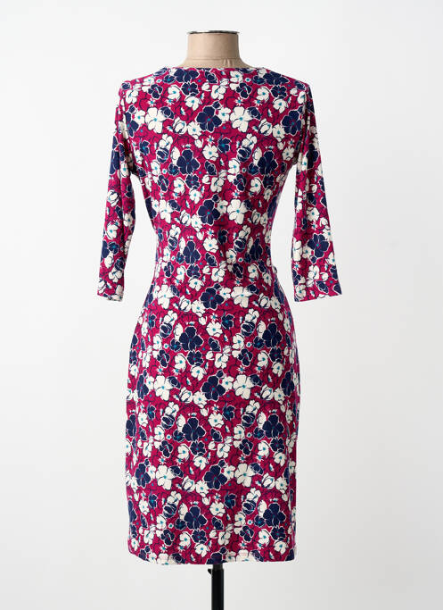 Rochie midi imprimeu floral mâneci lungi violet REVD'ELLE femme