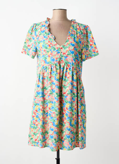Rochie midi croială fluidă mâneci scurte verde INSPIRATION STUDIO femme