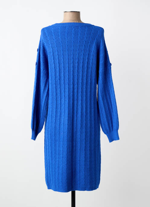 Rochie pulover croială dreaptă mâneci lungi albastru WORLD FASHION femme