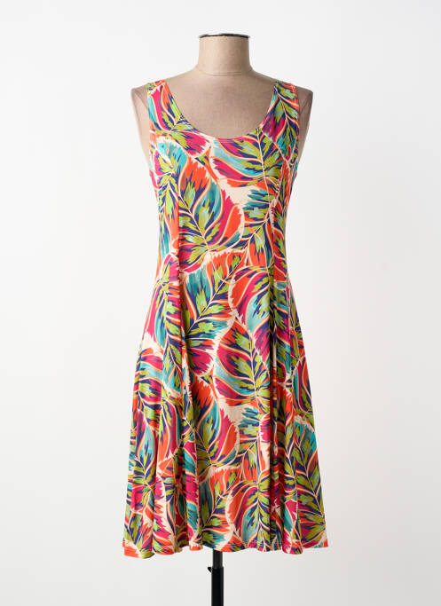 Rochie midi croială fluidă fără mâneci portocaliu GENUINE femme