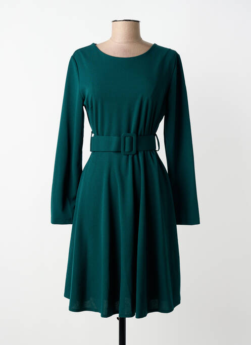 Rochie midi croială fluidă mâneci lungi verde MADISON femme