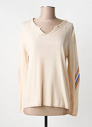 Pulover croială cambrată mâneci lungi bej SO SWEET femeie