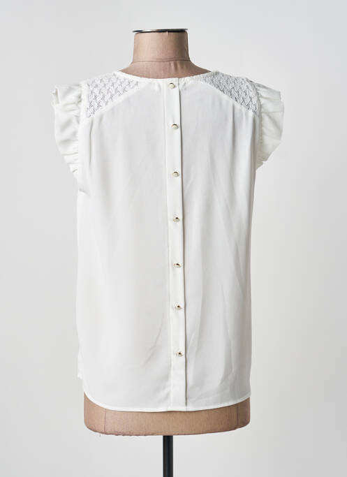 Top croială fluidă mâneci scurte alb MAJOLICA femme