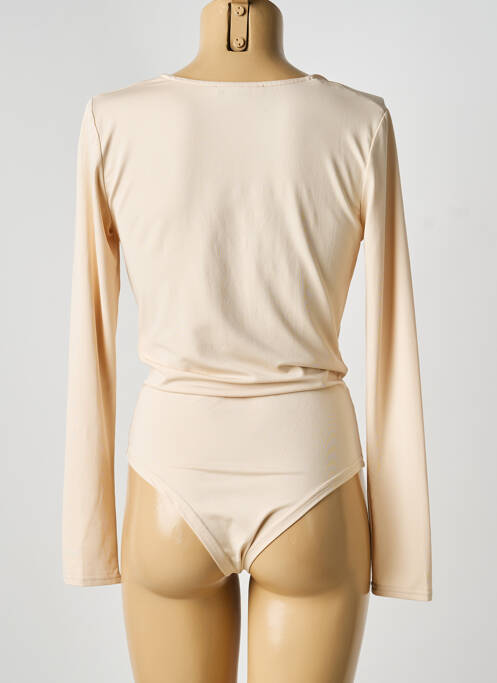 Body elasticitate mâneci lungi bej DROLE DE COPINE femme