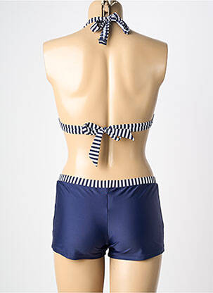 Costum de baie din două piese elasticitate top triunghiuri albastru LAGON BLEU femeie