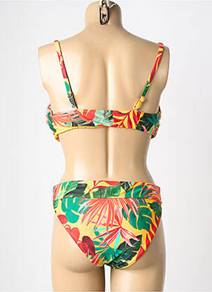 Costum de baie din două piese elasticitate top sutien modelat galben HIBIKINI femeie