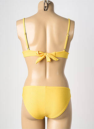 Costum de baie din două piese elasticitate top triunghiuri galben HIBIKINI femeie