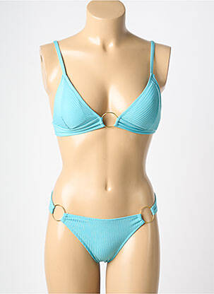 Costum de baie din două piese elasticitate top triunghiuri albastru HIBIKINI femeie