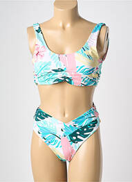 Costum de baie din două piese elasticitate sutiene albastru HIBIKINI femme