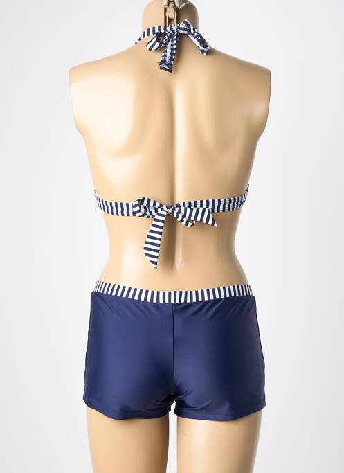 Costum de baie din două piese elasticitate top triunghiuri albastru LAGON BLEU femme