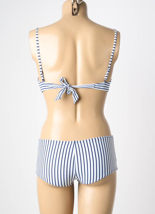 Costum de baie din două piese elasticitate top sutien modelat alb NEUFRED femme