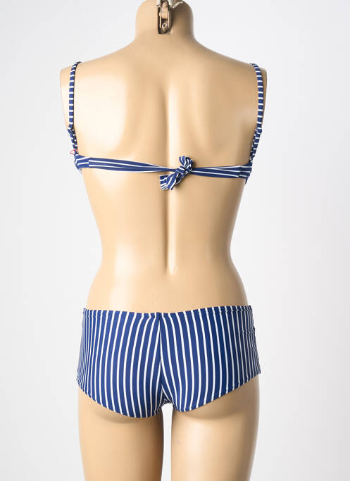 Costum de baie din două piese elasticitate top sutien modelat albastru NEUFRED femme