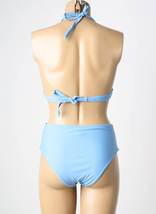 Costum de baie din două piese elasticitate top triunghiuri albastru MERMAID femme