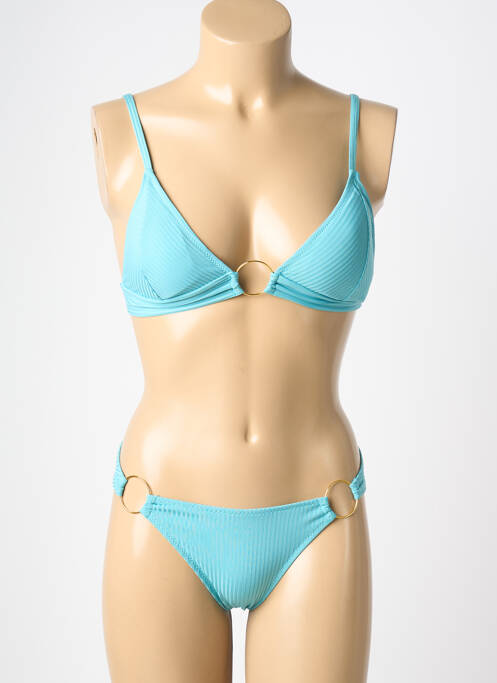 Costum de baie din două piese elasticitate top triunghiuri albastru HIBIKINI femme
