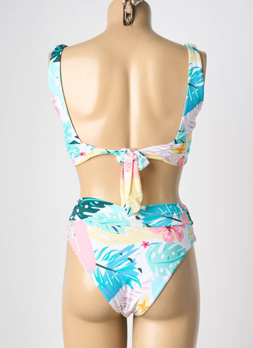 Costum de baie din două piese elasticitate sutiene albastru HIBIKINI femme