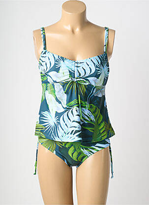 Tankini imprimeu fantezie verde LAGON BLEU femeie