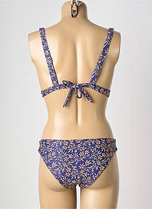 Costum de baie din două piese elasticitate top triunghiuri albastru VIOLETTA femeie