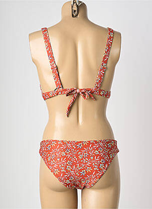 Costum de baie din două piese elasticitate top triunghiuri portocalie VIOLETTA femeie