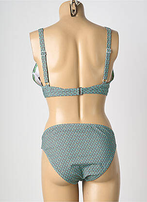 Costum de baie din două piese elasticitate top sutien modelat verde LAGON BLEU femeie